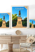 Affiche - Colmar - Statue du Général Rapp - affiche colmar