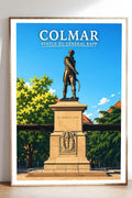 Affiche - Colmar - Statue du Général Rapp - affiche colmar