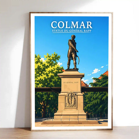 Affiche - Colmar - Statue du Général Rapp - affiche colmar