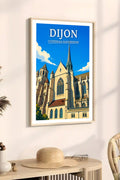 Affiche Dijon Cathédrale Sainte-Bénigne