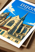 Affiche Dijon Cathédrale Sainte-Bénigne