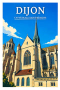 Affiche Dijon Cathédrale Sainte-Bénigne