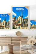Affiche Dijon Cathédrale Sainte-Bénigne