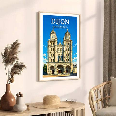 Affiche Dijon Église Saint-Michel