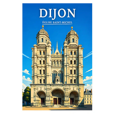 Affiche Dijon Église Saint-Michel