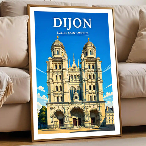 Affiche Dijon Église Saint-Michel