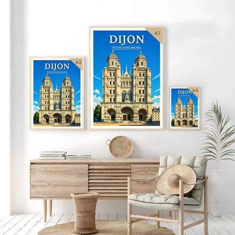 Affiche Dijon Église Saint-Michel