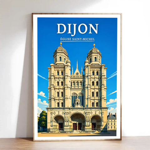 Affiche Dijon Église Saint-Michel