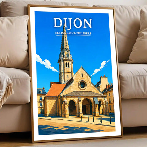 Affiche Dijon Église Saint-Philibert