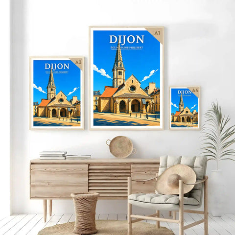 Affiche Dijon Église Saint-Philibert