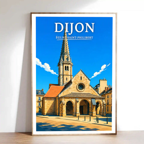 Affiche Dijon Église Saint-Philibert