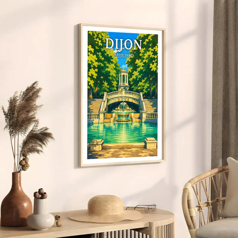 Affiche Dijon Jardin Darcy