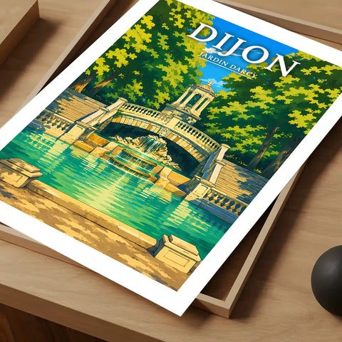 Affiche Dijon Jardin Darcy