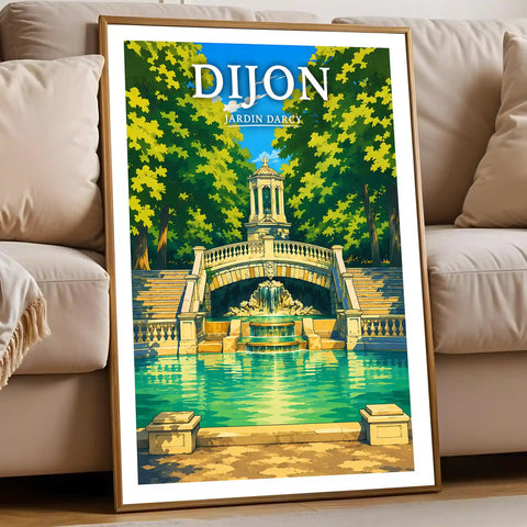 Affiche Dijon Jardin Darcy