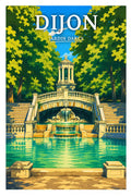 Affiche Dijon Jardin Darcy