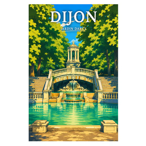Affiche Dijon Jardin Darcy
