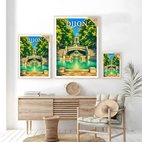 Affiche Dijon Jardin Darcy