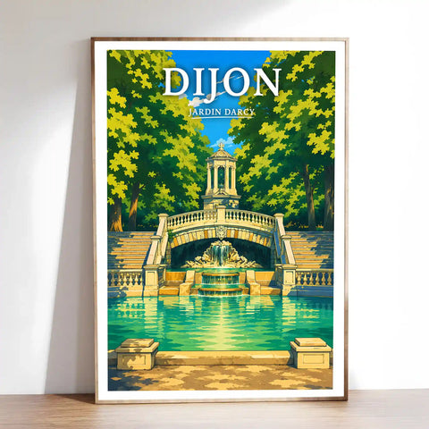 Affiche Dijon Jardin Darcy