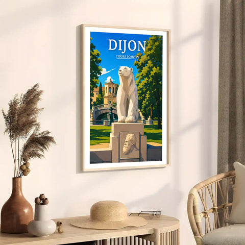 Affiche Dijon L'ours Pompon