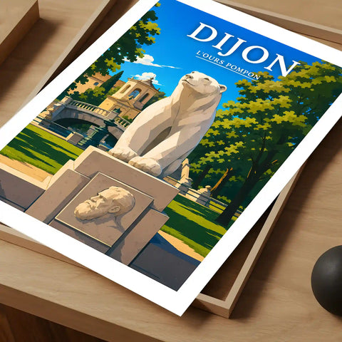 Affiche Dijon L'ours Pompon