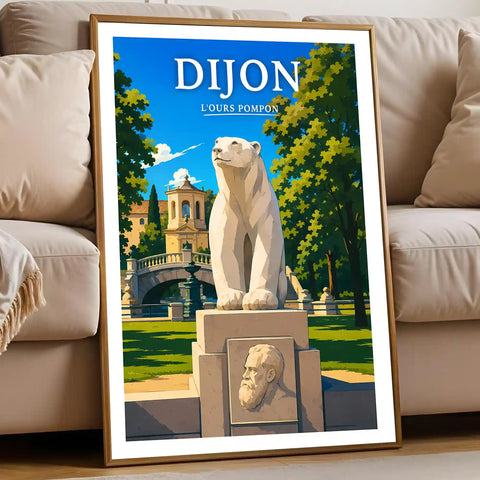 Affiche Dijon L'ours Pompon
