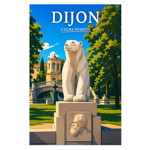 Affiche Dijon L'ours Pompon