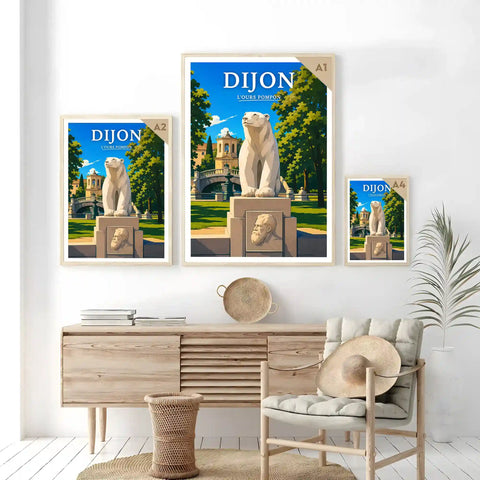 Affiche Dijon L'ours Pompon