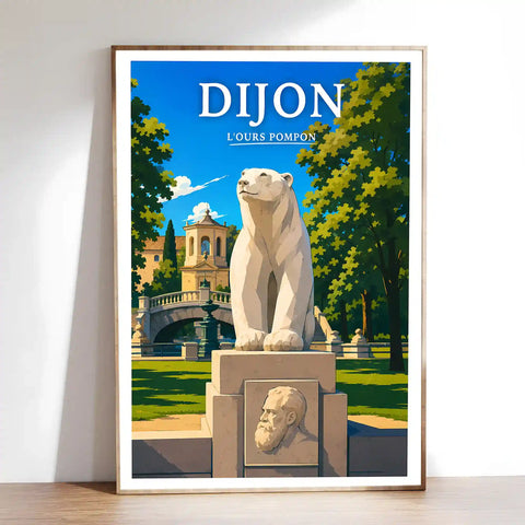 Affiche Dijon L'ours Pompon