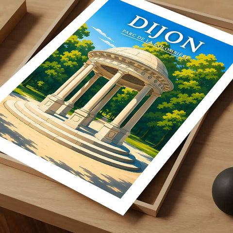 Affiche Dijon Parc de la Colombière