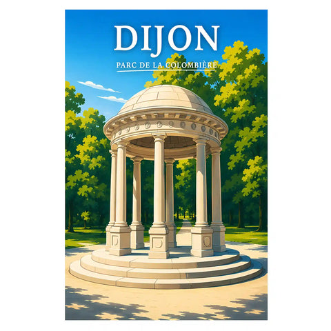 Affiche Dijon Parc de la Colombière