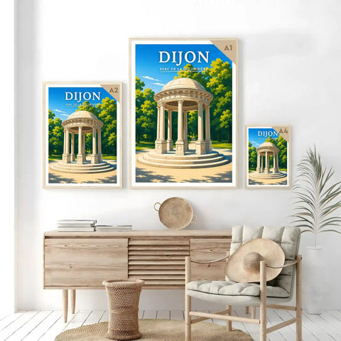 Affiche Dijon Parc de la Colombière