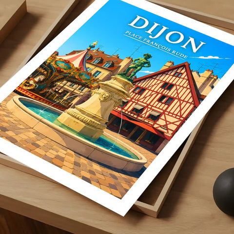 Affiche Dijon Place François Rude