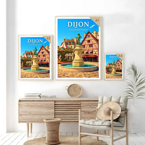 Affiche Dijon Place François Rude