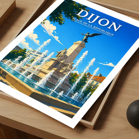 Affiche Dijon Place de la République