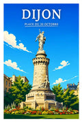 Affiche Dijon Place du 30 Octobre