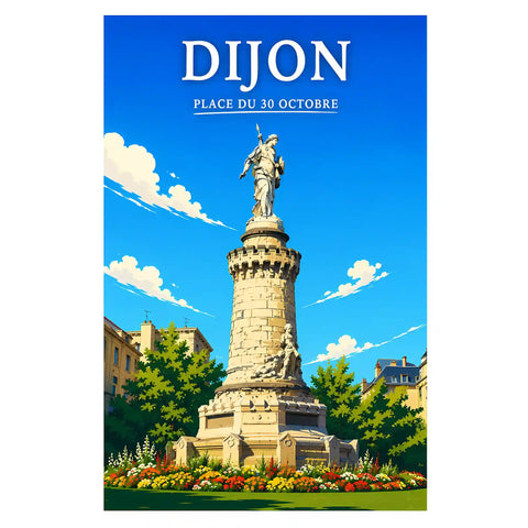 Affiche Dijon Place du 30 Octobre