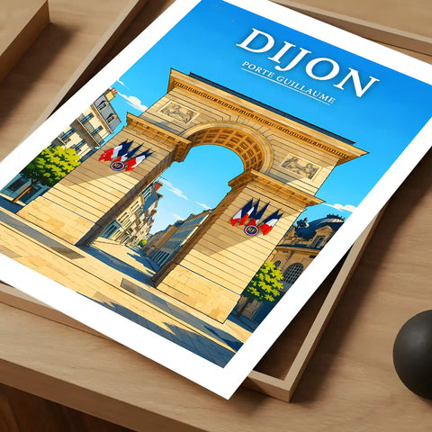 Affiche Dijon Porte Guillaume