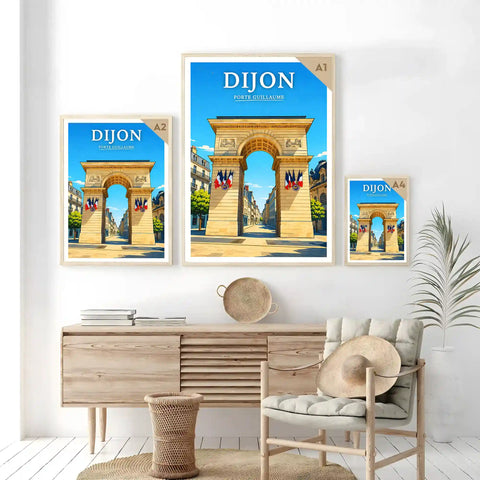Affiche Dijon Porte Guillaume