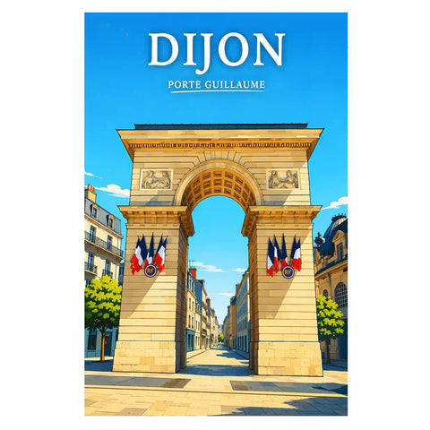 Affiche Dijon Porte Guillaume
