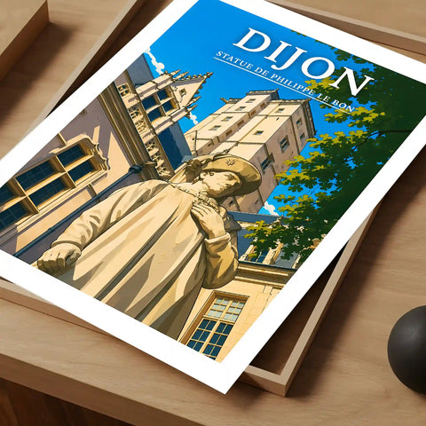 Affiche Dijon Statue de Philippe le Bon