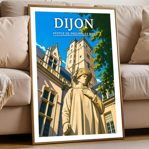 Affiche Dijon Statue de Philippe le Bon