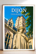 Affiche Dijon Statue de Philippe le Bon