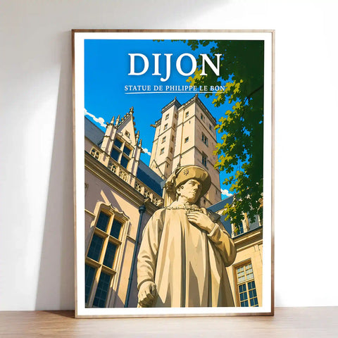 Affiche Dijon Statue de Philippe le Bon