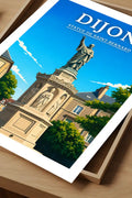Affiche Dijon Statue de Saint-Bernard