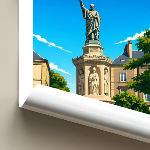 Affiche Dijon Statue de Saint-Bernard