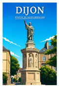 Affiche Dijon Statue de Saint-Bernard