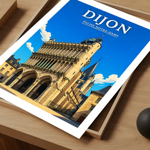 Affiche Dijon Église Notre-Dame