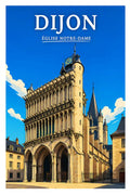 Affiche Dijon Église Notre-Dame