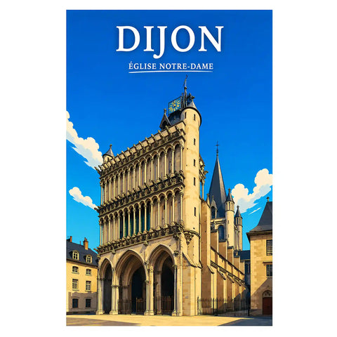 Affiche Dijon Église Notre-Dame