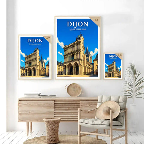 Affiche Dijon Église Notre-Dame